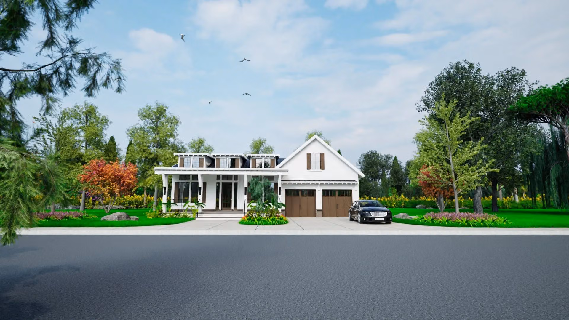 Modern Farmhouse design rendering